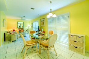 Double French doors step out to your private deck.