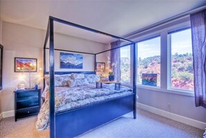 Spacious Master With Window Wall, Crate & Barrel Furnishings