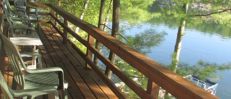 Deck on lakeside
