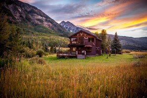 Looking west at our stunning property during sunset.