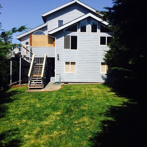 Back Yard and Stairs to Second Level Deck