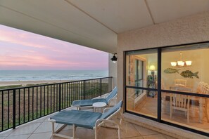 Beautiful beach views from oversize balcony!