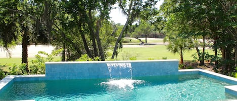 Private pool in the back yard overlooking the 3rd hole - Turtle Cove Golf Course