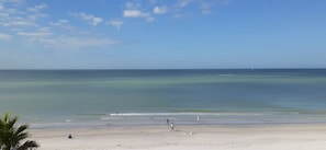 Miles of white sandy beach to explore - View from your condo balcony.