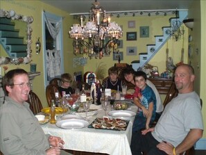 Time to eat with friends and family!