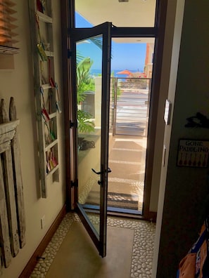 View out the front door