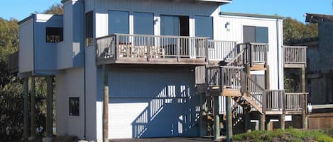 A picture of our house taken from the beach access.