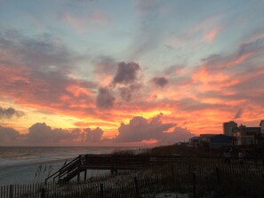 Our beautiful beach with a stunning October sunset...
