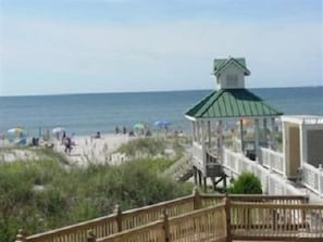 Beach club on oak island. Oceanfront pool.  Look for turtle nests.