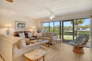 Plenty of natural light in the living room