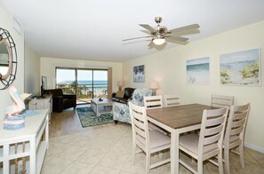 Dining area and living room 