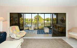 Glass sliders leading to your lanai