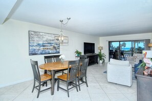 Dining area and living room 