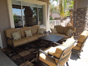 Great outdoor sitting area