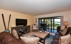 Cozy Living Room with Water View