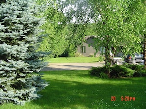 .Front yard and house in background