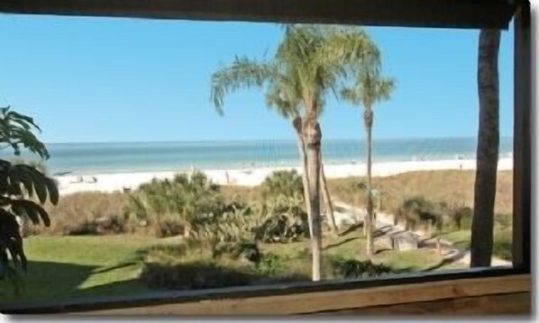 View to beach from lanai