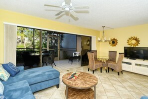 Flat screen tv in living room