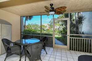 Enjoy a cup of coffee on the patio 