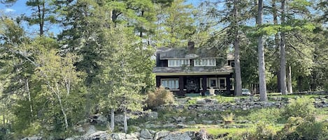 View of the house from the Lake (house faces West)