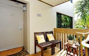Peaceful outdoor sitting area