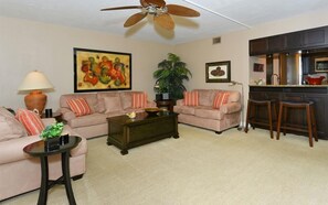 Sleeper sofa in living room