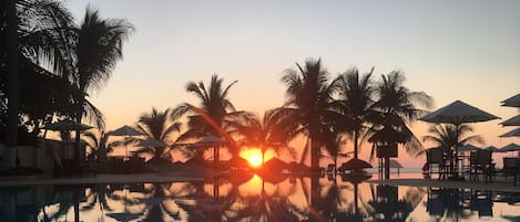 Night Sunset from the pool