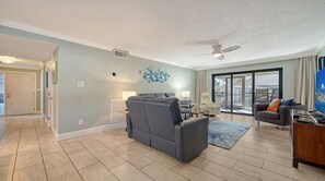 Open layout living room