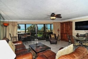 Tile flooring throughout unit 