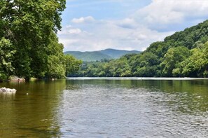 River in Front of Cabin