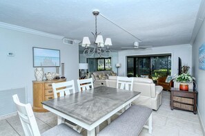 Dining room table with bench
