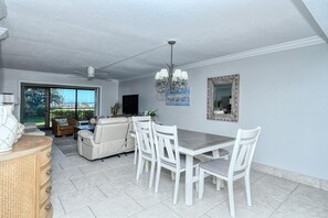 Ceramic tile throughout unit 