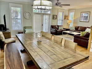 OVERSIZED DINING TABLE, SEATS10.