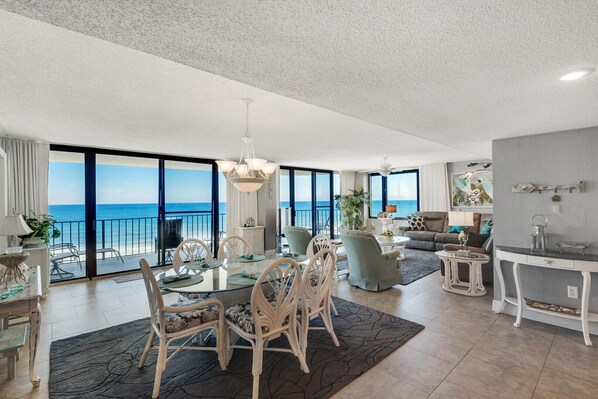 Dining room and living room