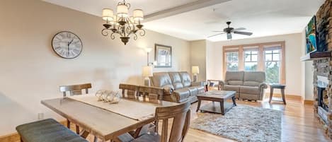 Dining Room and Living Room Areas 