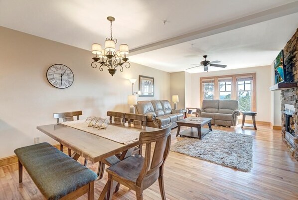 Dining Room and Living Room Areas 