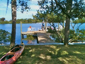 We added a ramp and floating dock to the front.  Excellent for boating.