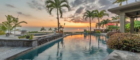 160-degree view of the ocean and amazing colorful sunsets, here at Lani hale. 