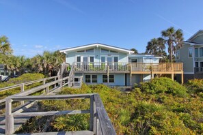 Beach looking at house