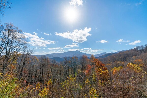 Deck Area--- Late Fall Grandfather Mountain View 