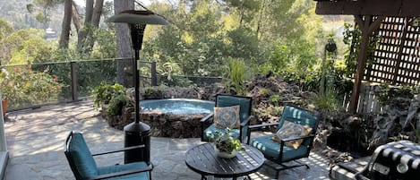 Outdoor Patio with In Ground Hot Tub