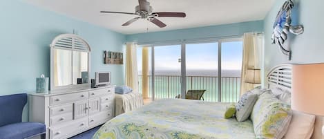 Master bedroom with gulf front view