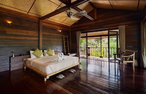 Luxury loft in stilted wooden longhouse