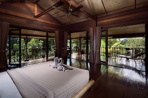 Luxury loft in stilted wooden longhouse