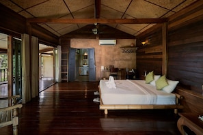 Luxury loft in stilted wooden longhouse