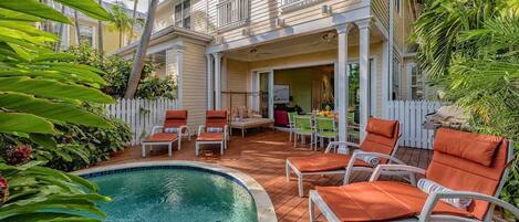 Jasmine Jewel is one of the only two bedroom homes in Truman Annex with a private pool...