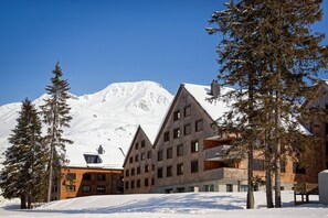 Situated in this nice house next to the ski lift