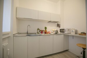 Kitchenette with induction hob