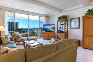 comfortable living room with gorgeous views 