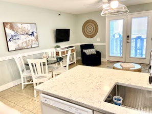 View of family/dining area from kitchen